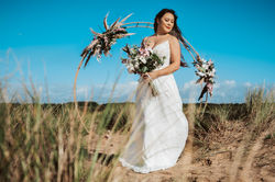 bride on beach