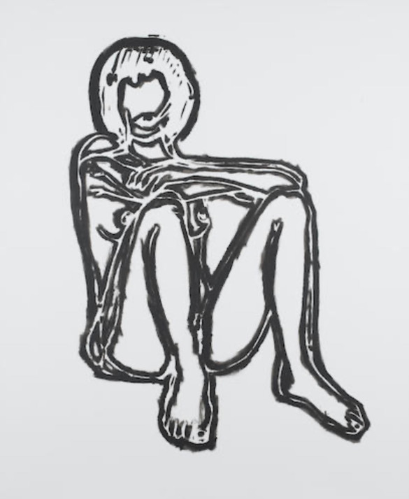 Monica Sitting Elbows on Knees