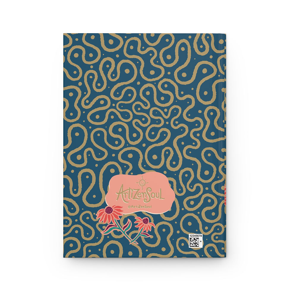 Thumbnail: Inspirational Hardcover Journal-“Be Unbound, Be Limitless” Floral Matte Notebook