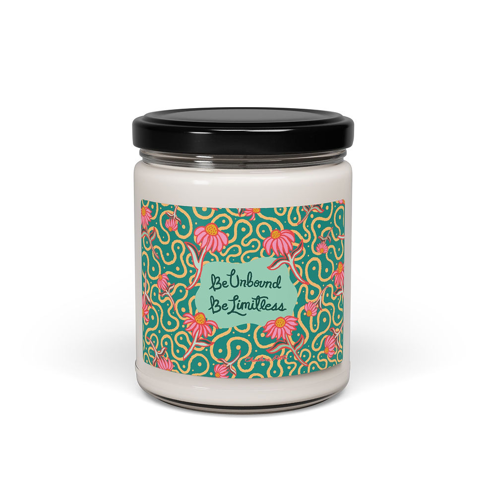 Thumbnail: Inspirational Soy Candle 9oz Jar- "Be Unbound, Be Limitless" - 4 Scent Options
