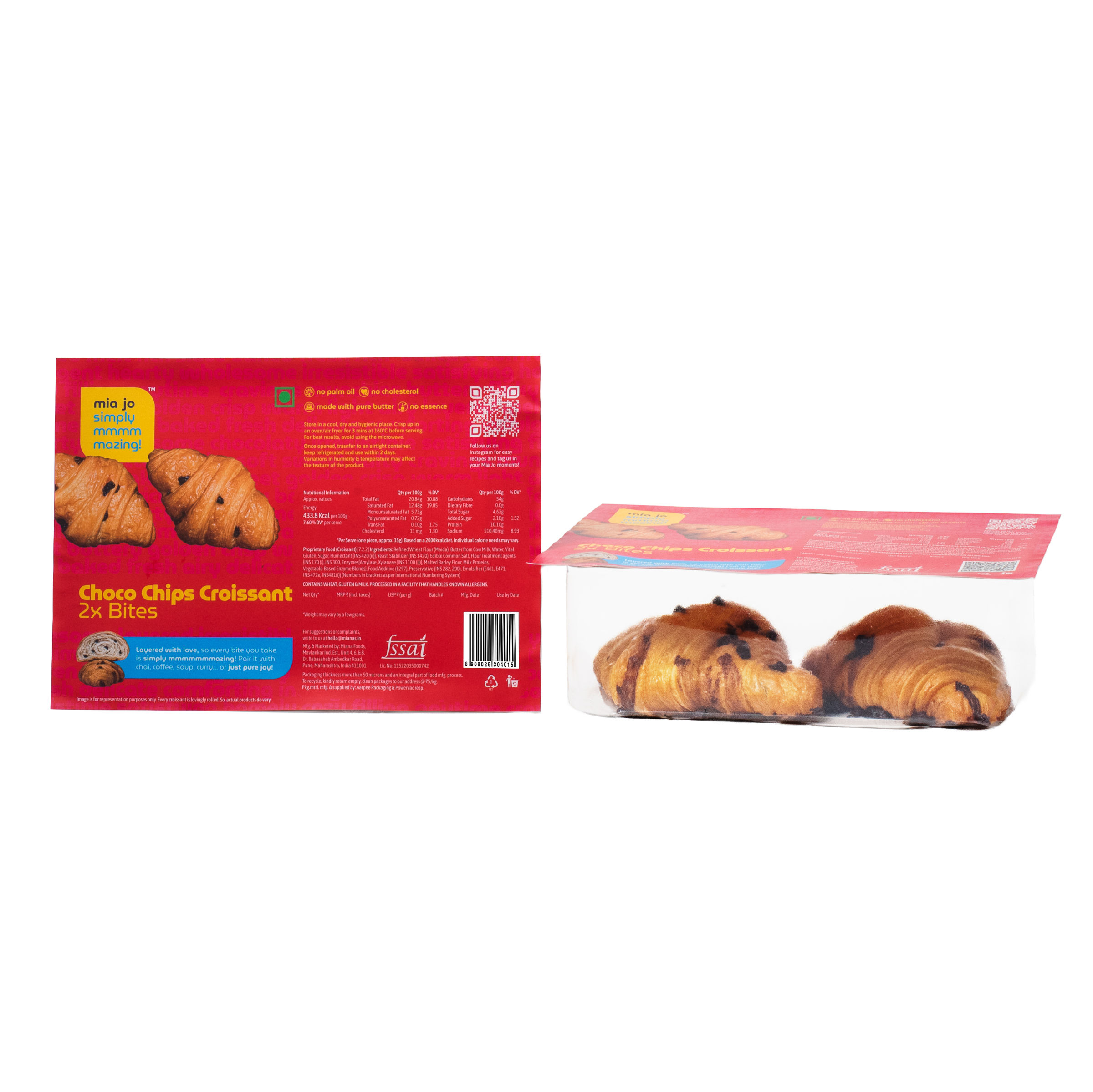 Mia Jo - Chocochips Croissant Bites, (2 pcs)