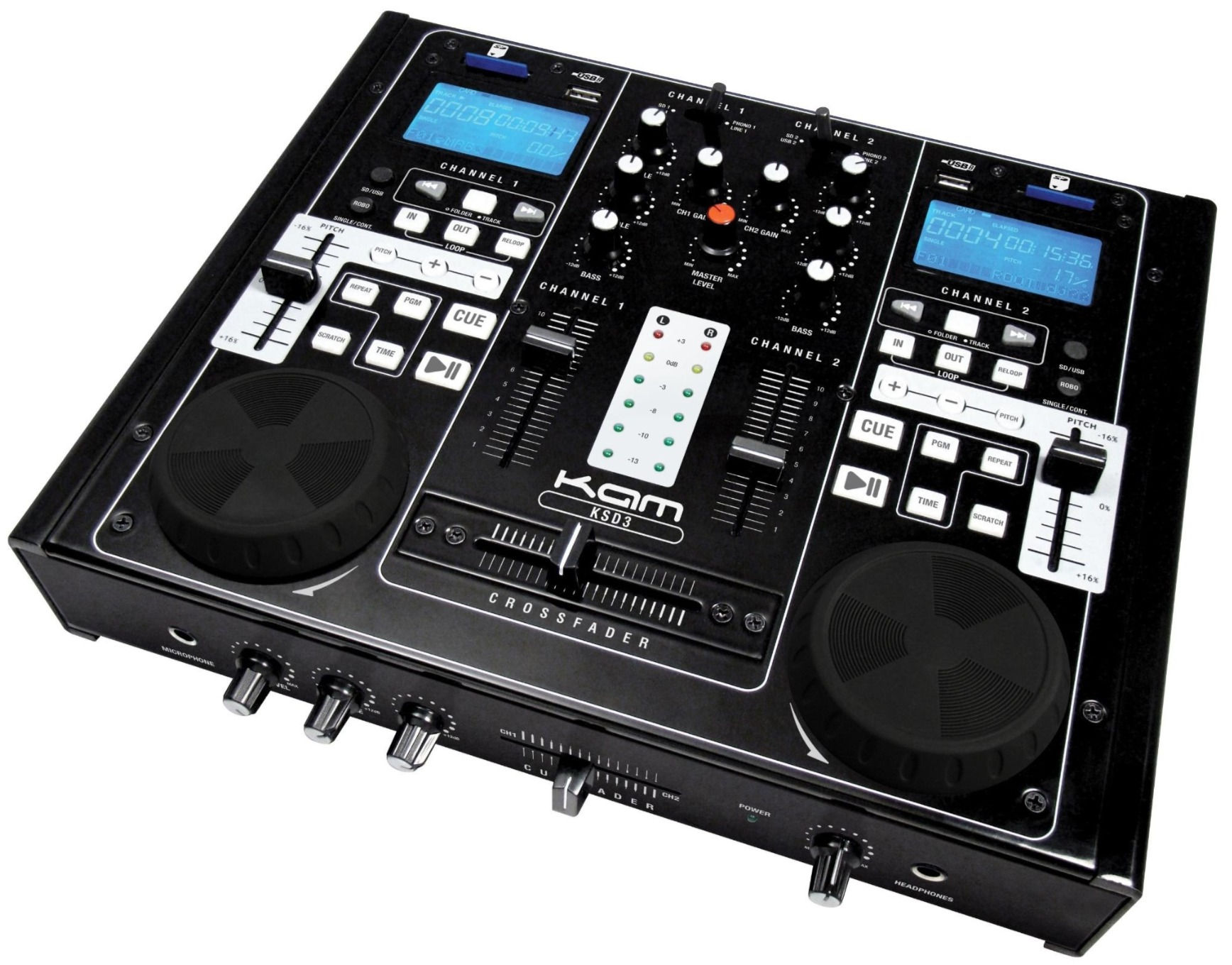 KAM KSD3SD ALL IN ONE SD/USB DJ MIXER
