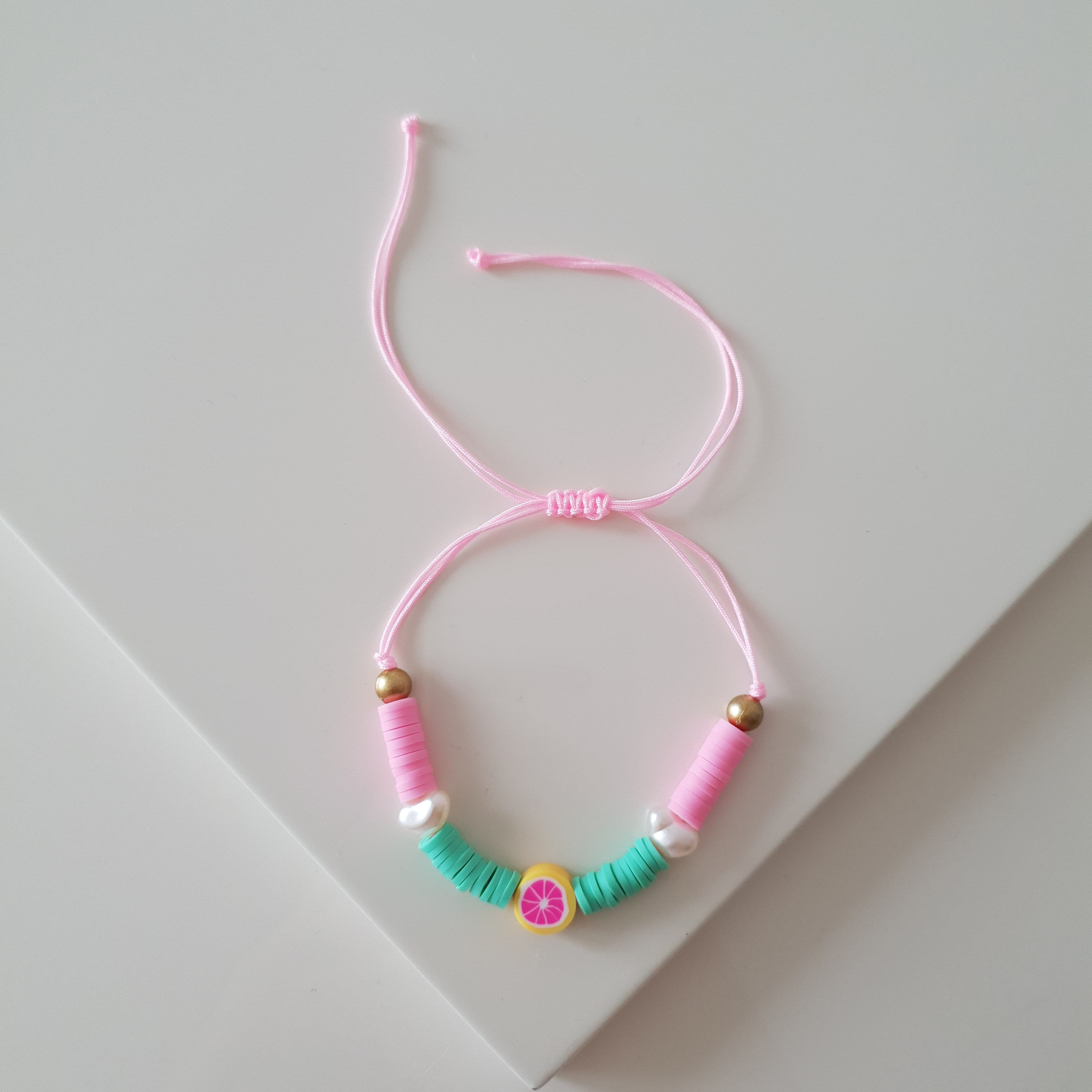 Asansörlü Pink Lime Bileklik