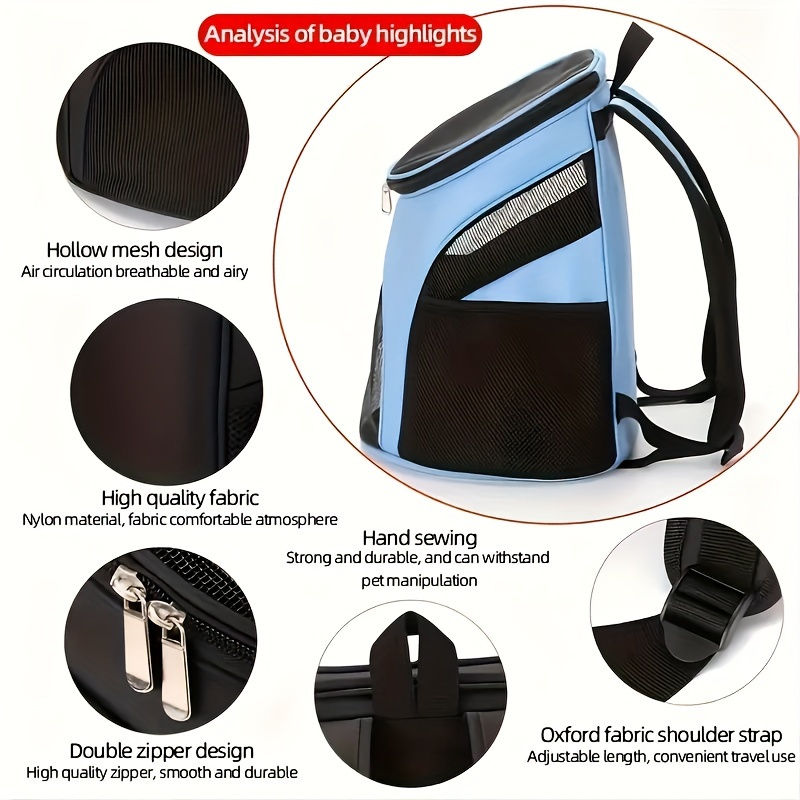 Thumbnail: Premium Breathable Mesh Dog Backpack Carrier | Heavy-Duty Foldable Travel