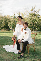 Bride and Groom at Alden Grove in Lowell Michigan