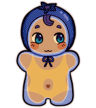 Chibi drawing of a blueberry baby
