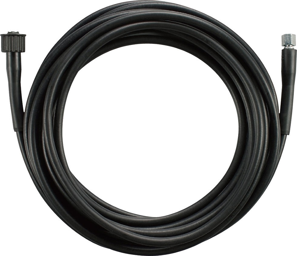 Black Ryobi 8m High Pressure Hose (AJP1610) Front View