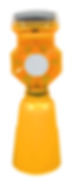Yellow Traffic Cone-Shaped Solar Light Front View