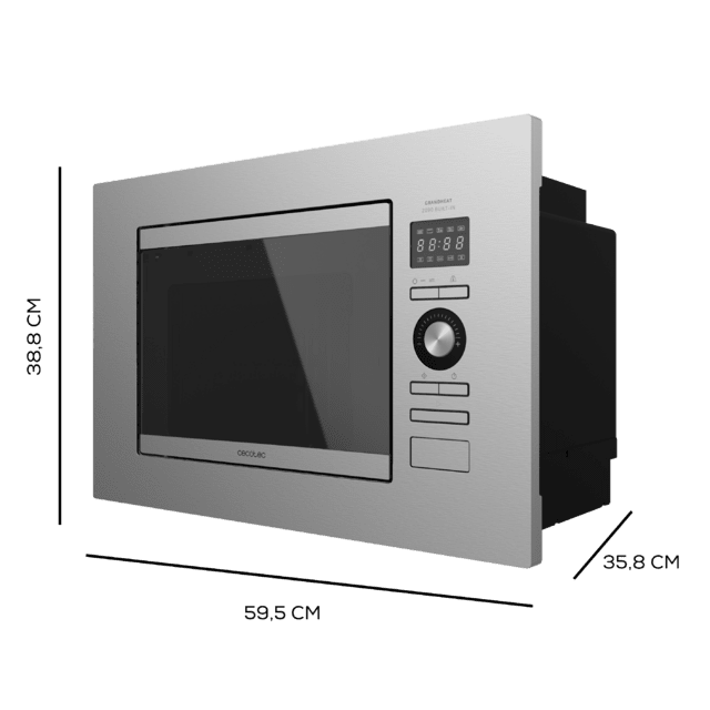 Miniatura: GrandHeat 2090 Built-In Steel. Microondas encastrable Digital con 800W