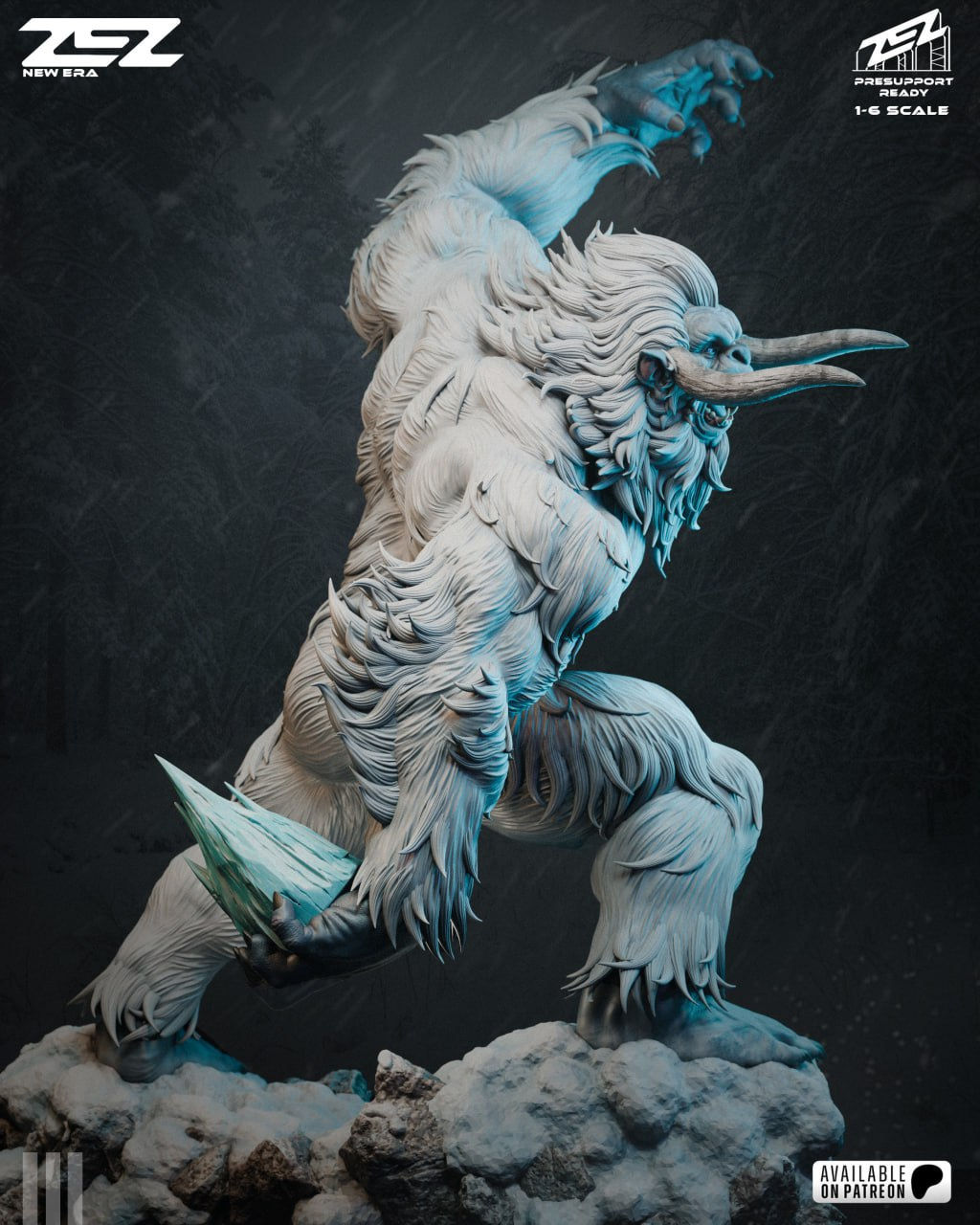 Yeti Statue - 3D Printed Resin - Unpainted or Hand Painted - 75mm-450mm