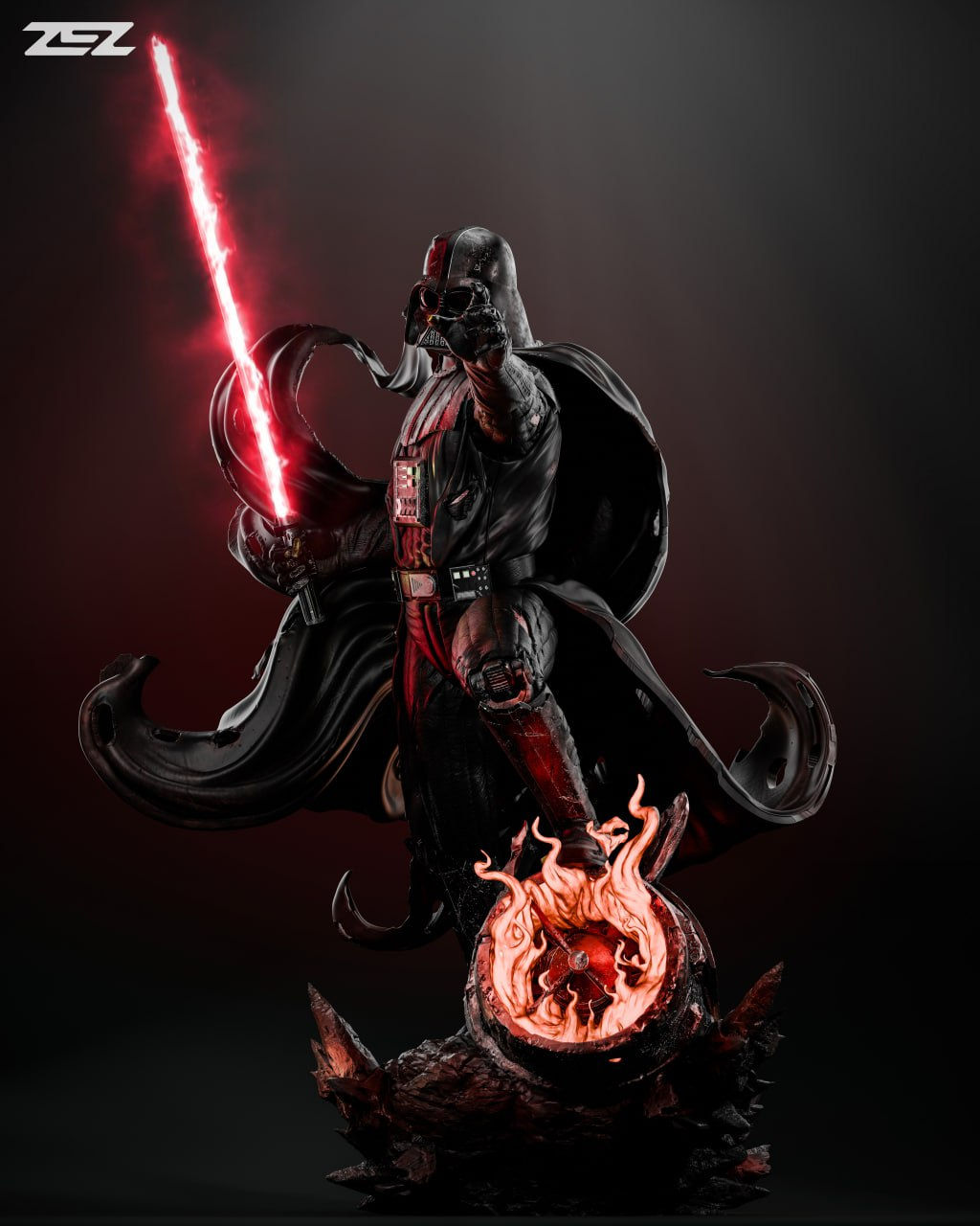 Darth Vader Statue - 3D Printed Resin - Unpainted or Hand Painted - 75mm-450mm