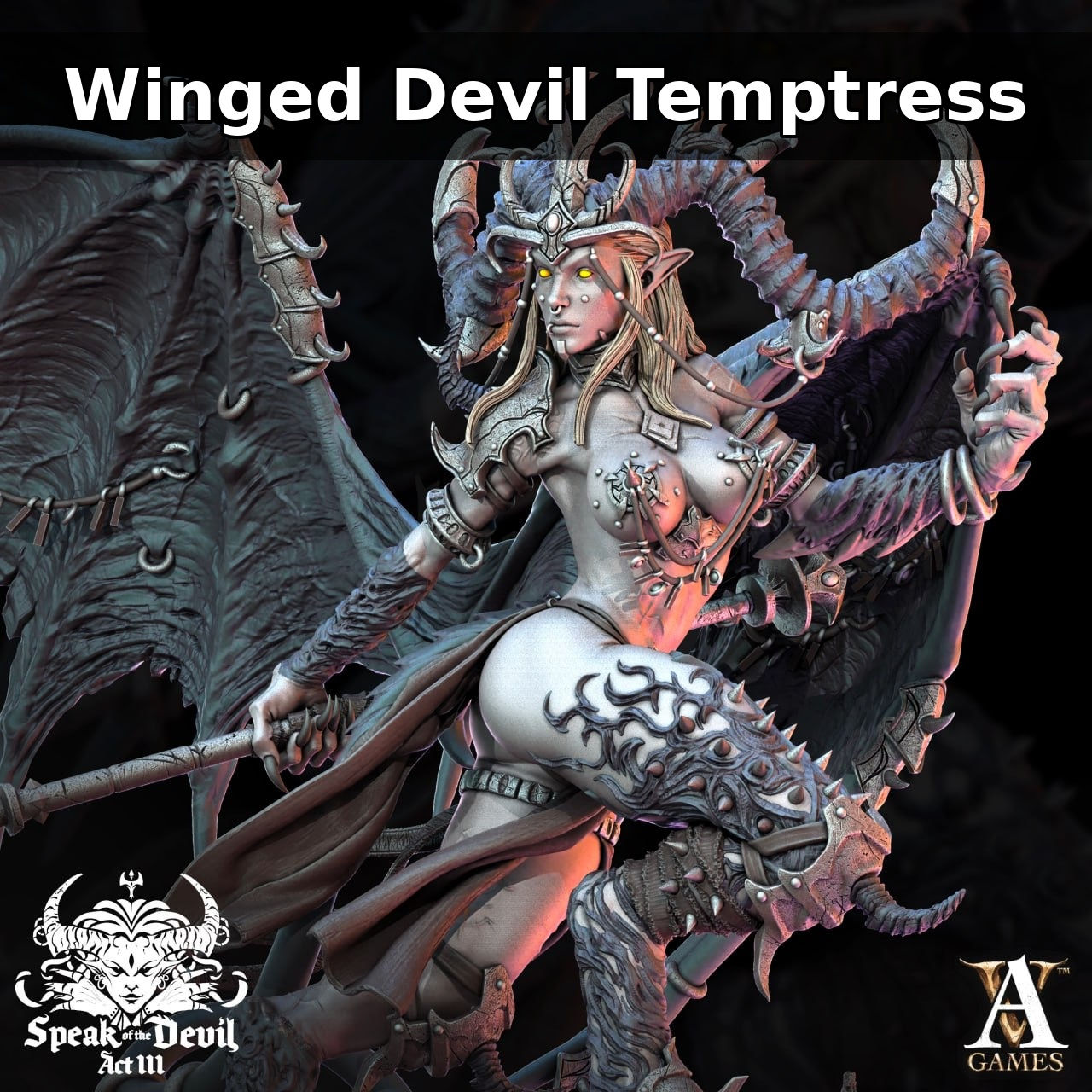 Winged Devil Temptress - Speak of the Devil - Resin 32mm-150mm