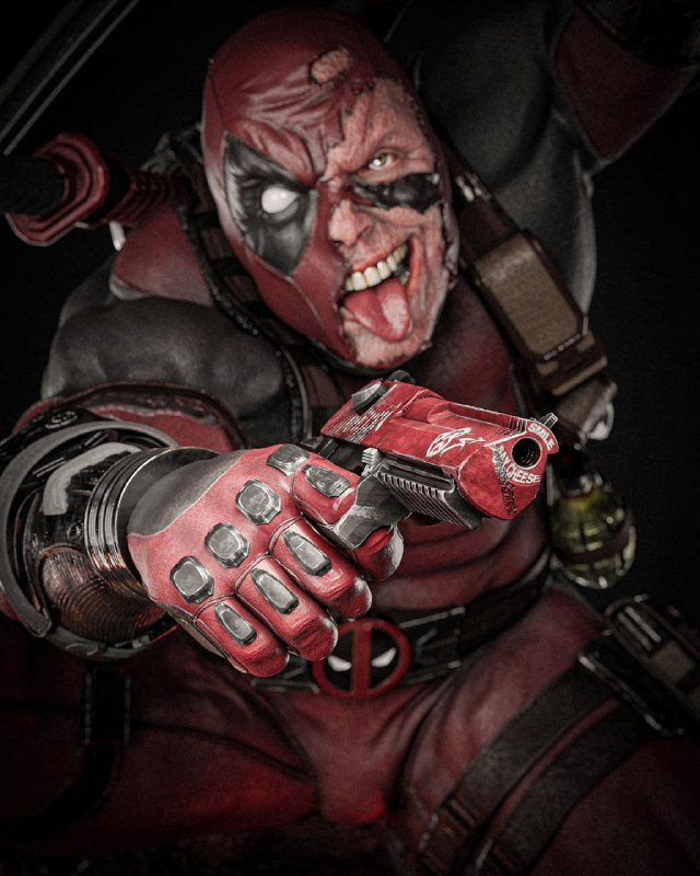 Deadpool Statue - 3D Printed Resin - Unpainted or Hand Painted - 75mm-450mm
