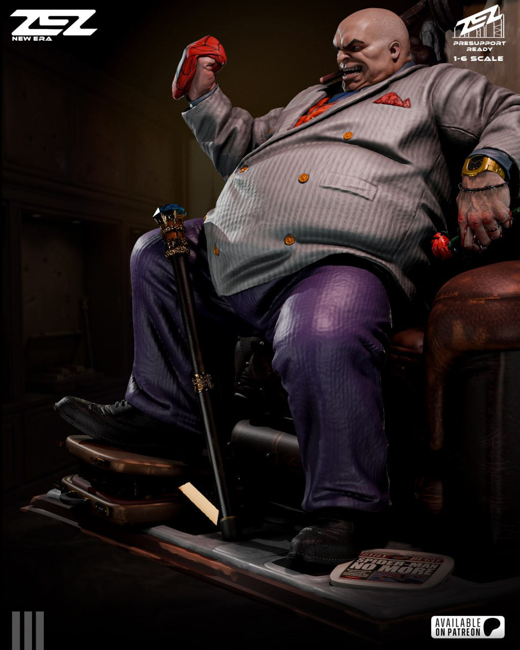 Kingpin Statue - 3D Printed Resin - Unpainted or Hand Painted - 75mm-450mm