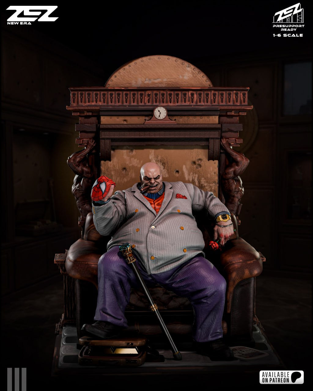 Kingpin Statue - 3D Printed Resin - Unpainted or Hand Painted - 75mm-450mm