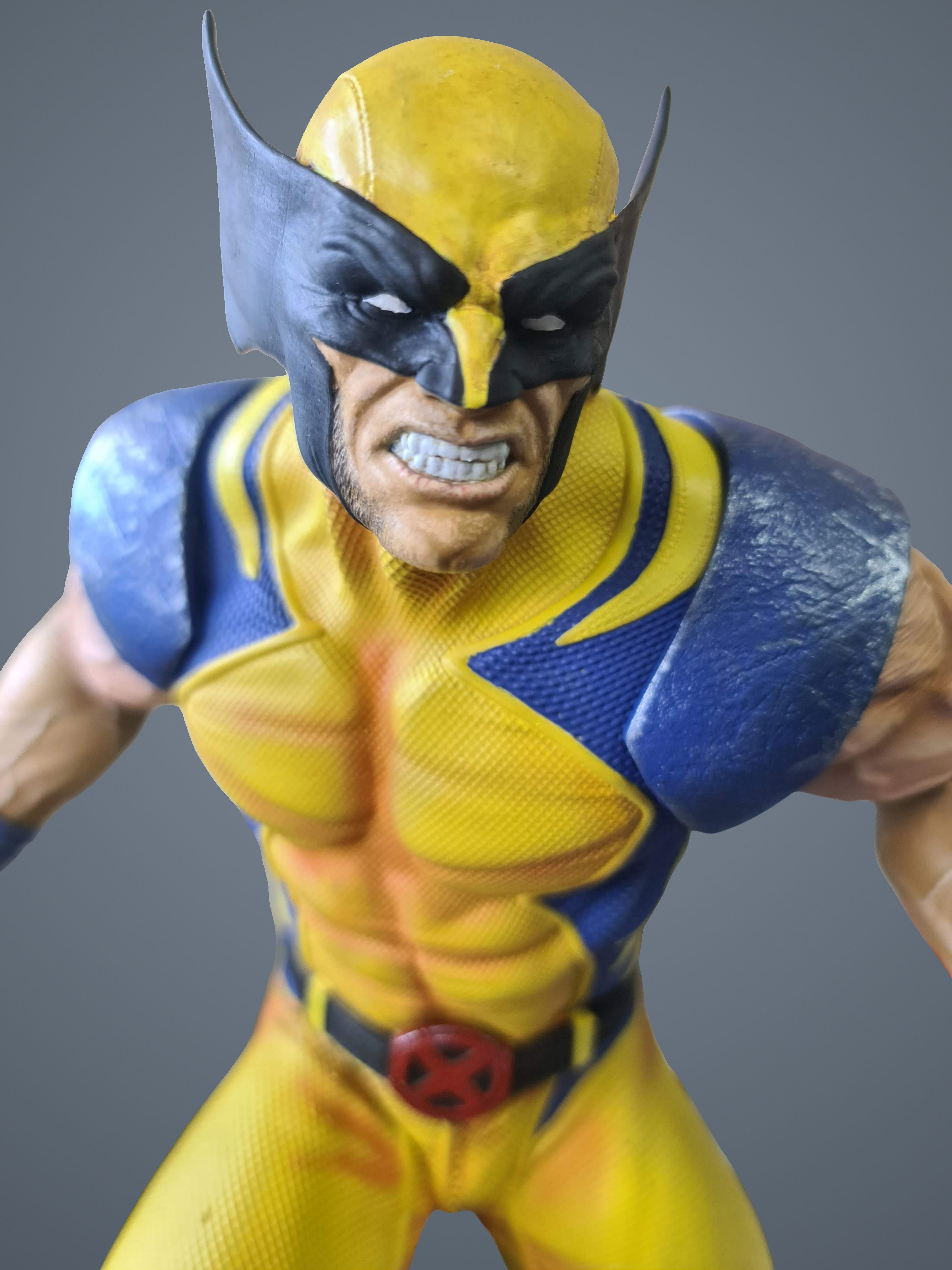 Hand Painted Wolverine Statue - Claws Out - Resin 300mm