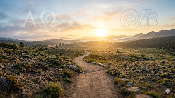 A path in the wilderness leading toward a golden horizon at sunrise, symbolizing hope, relational growth, and spiritual cleaving.