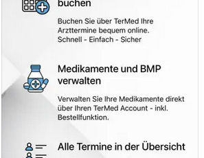 Mit Termed Termine, Überweisungen und Rezepte direkt per App bzw. aus dem Internet bestellen