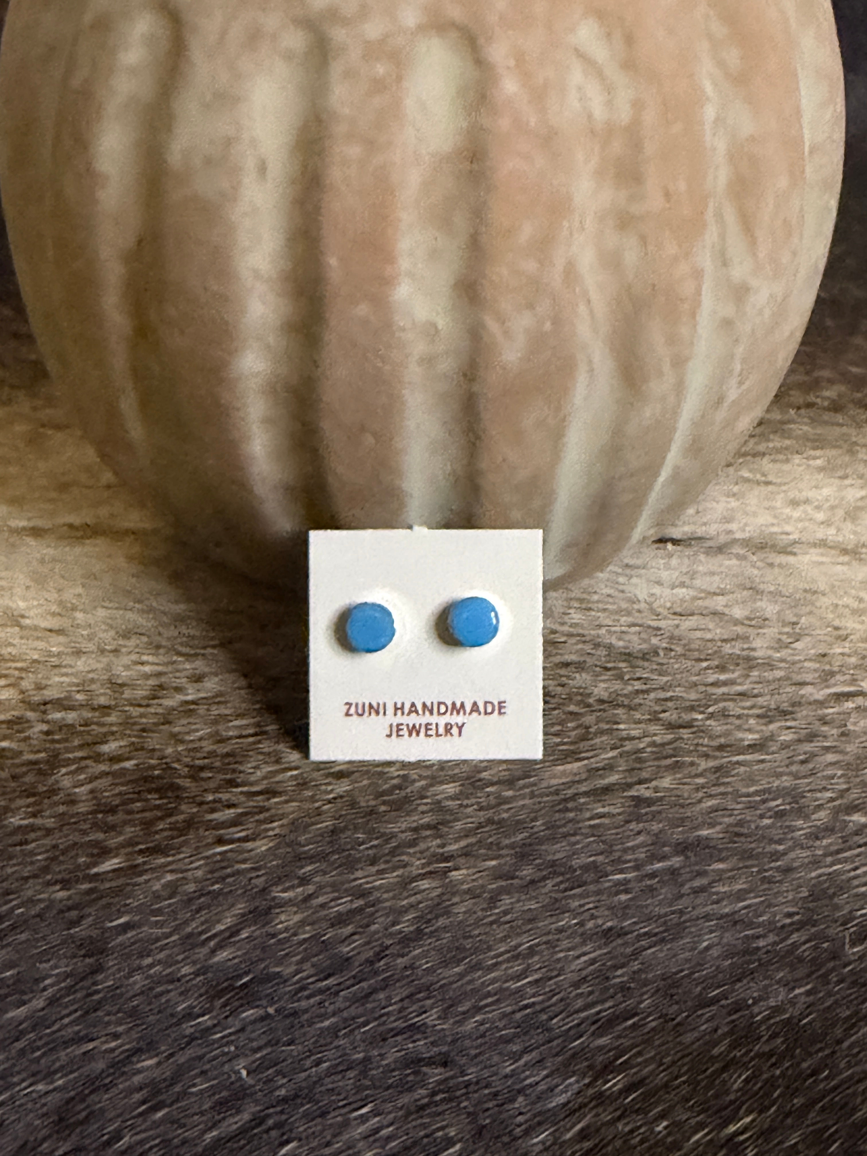 Dorothy Weha Zuni Sterling Silver Turquoise Earrings 