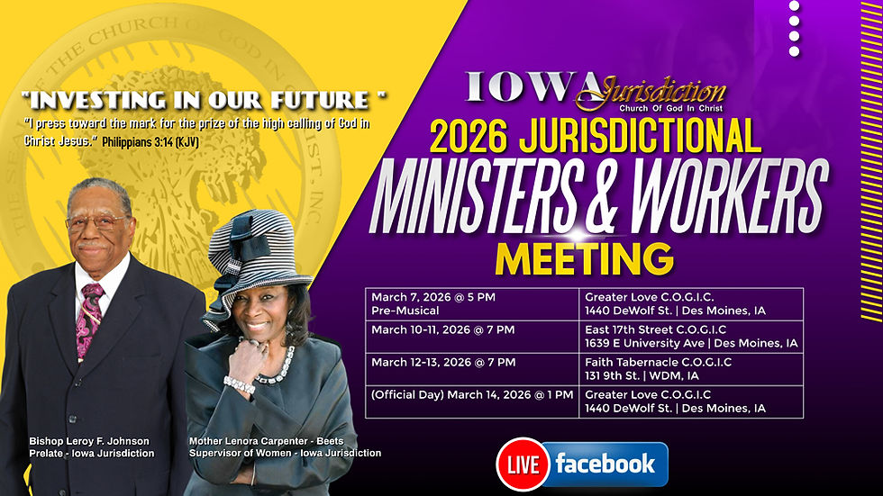 Iowa Jurisdiction Ministers and Workers Meeting