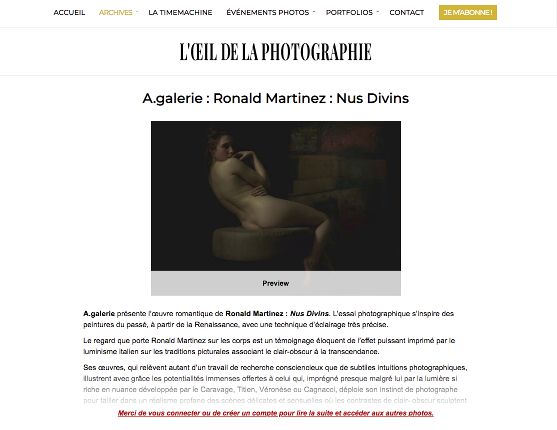 L'OEIL DE LA PHOTOGRAPHIE