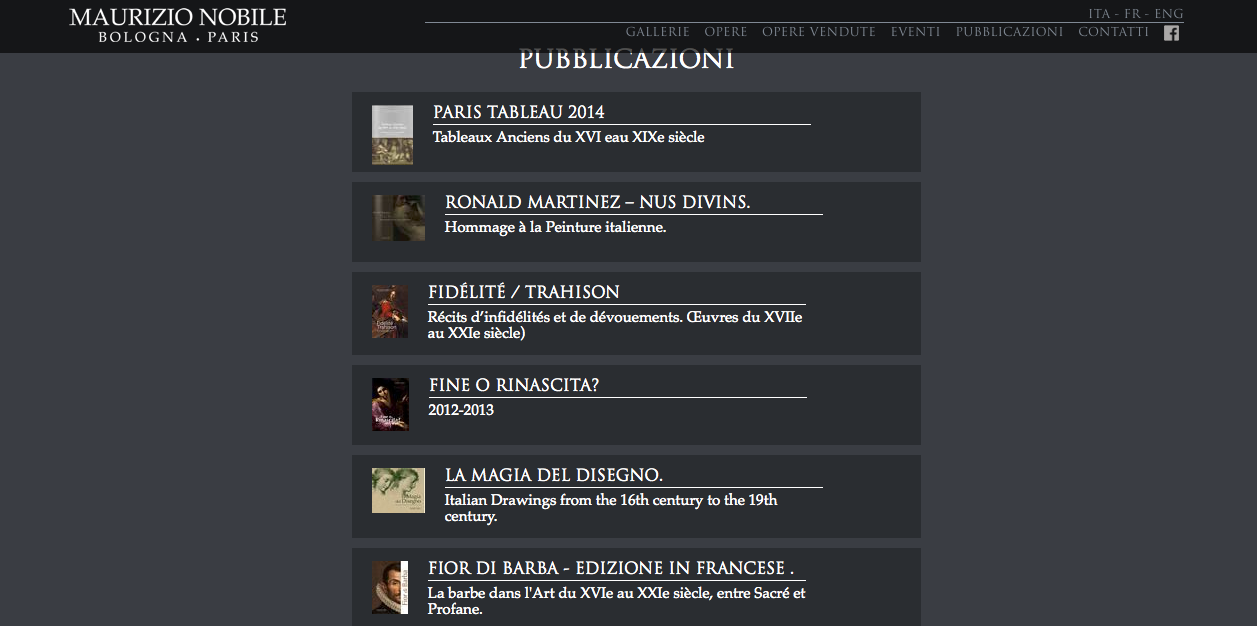 PUBLICATION GALERIE MAURIZIO NOBILE