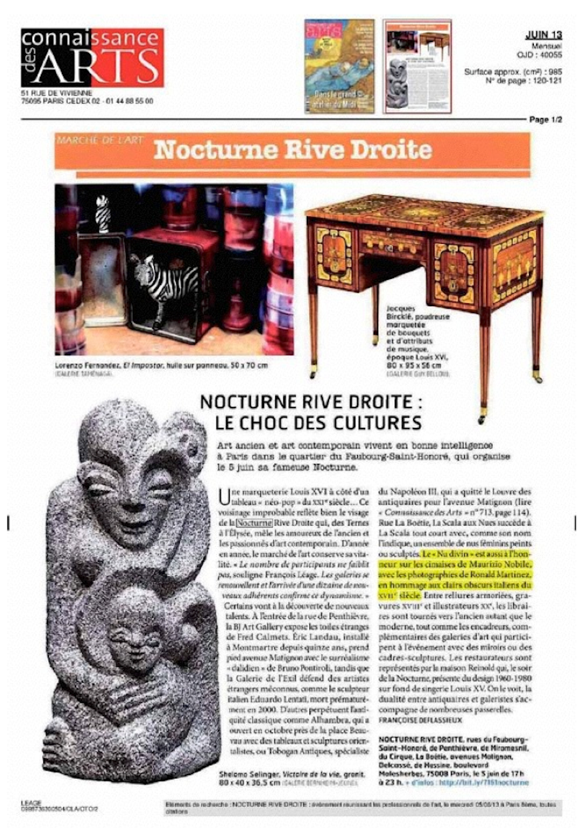 CONNAISSANCES DES ARTS