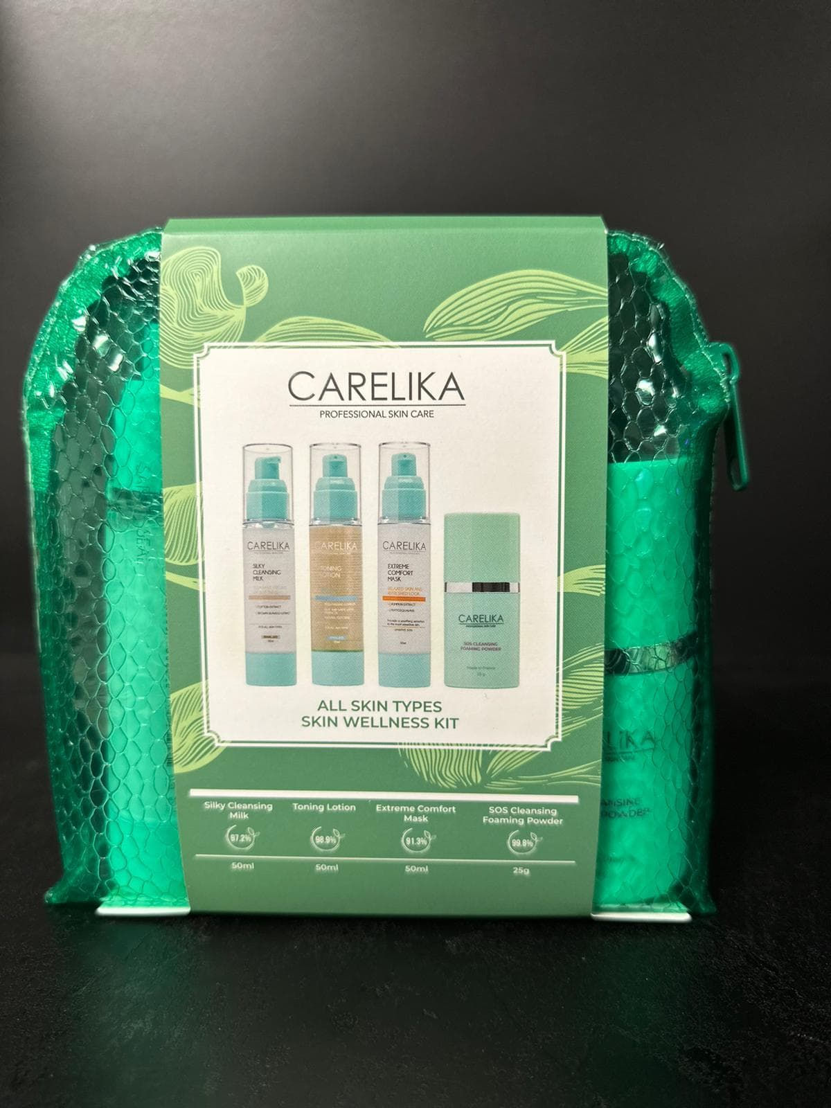Carelika beauty set/bag travel droge/alle huiden