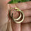 Thumbnail: 9ct gold square edged hoops
