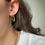Thumbnail: 9ct gold square edged hoops