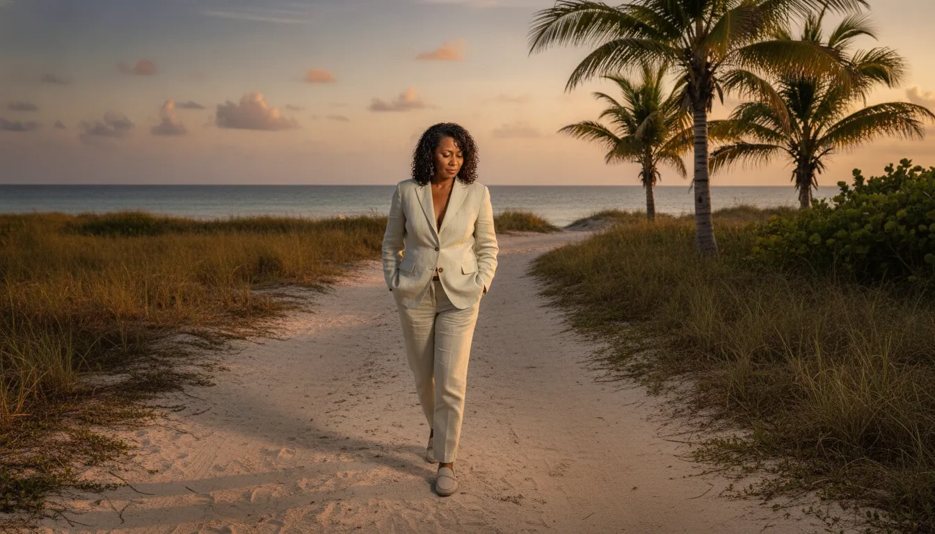 Executive walking in morning light during an intentional recalibration