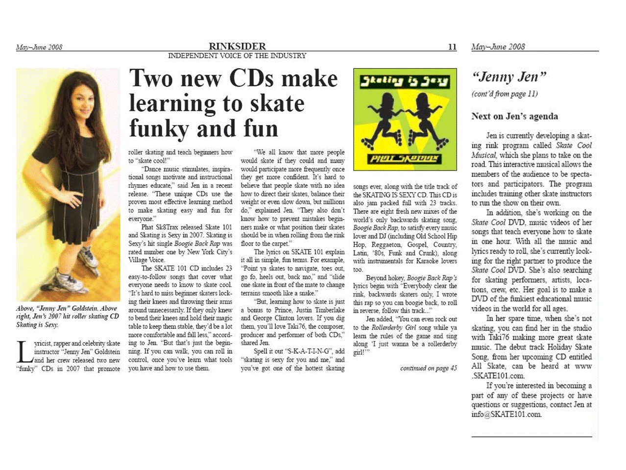 Rinksider, The Roller Skating Magazine features The Skating Superhero