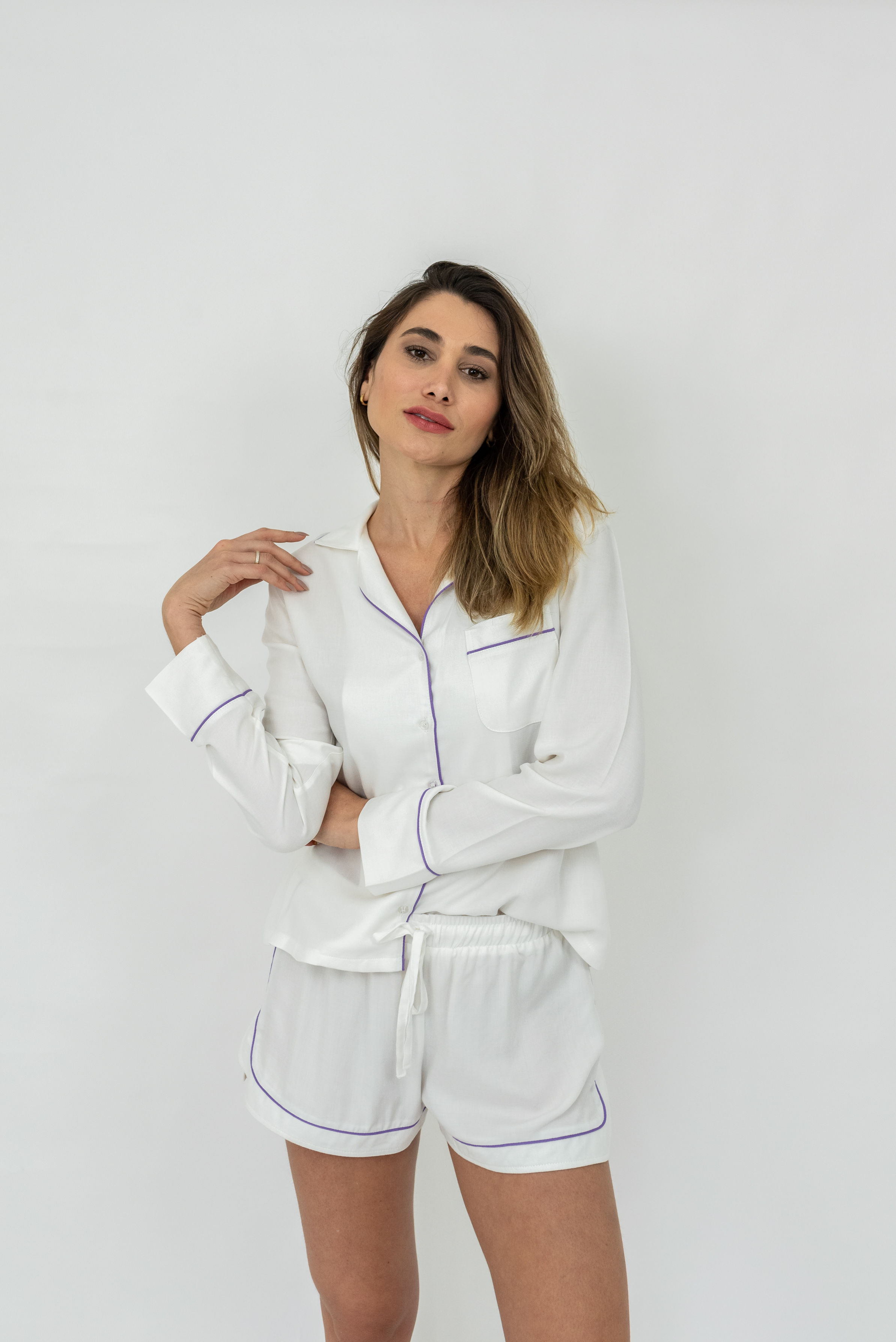 Conjunto Curto Off com Lilás