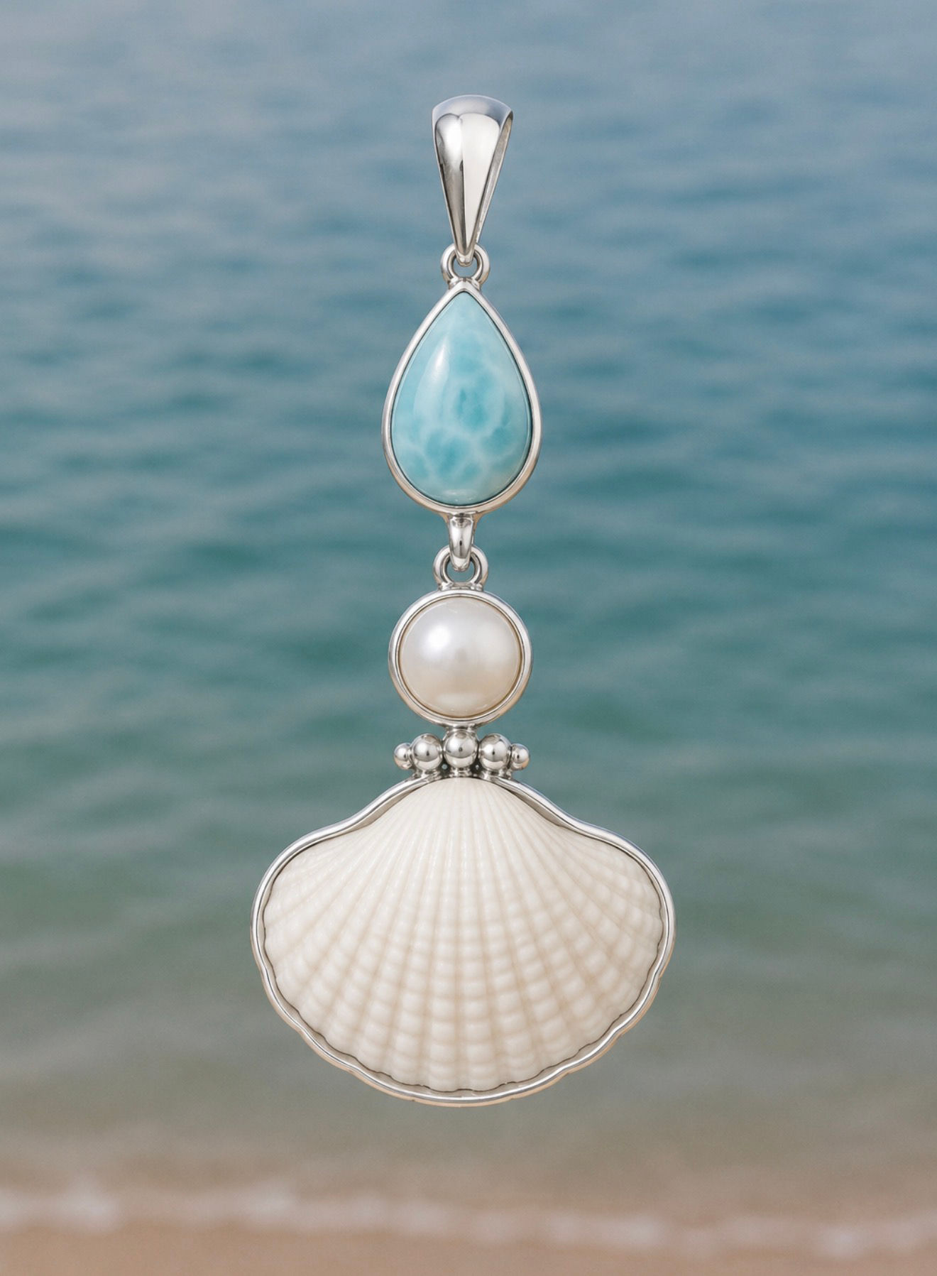 TRILOGY OF EXISTENCE PENDANT - Larimar edition