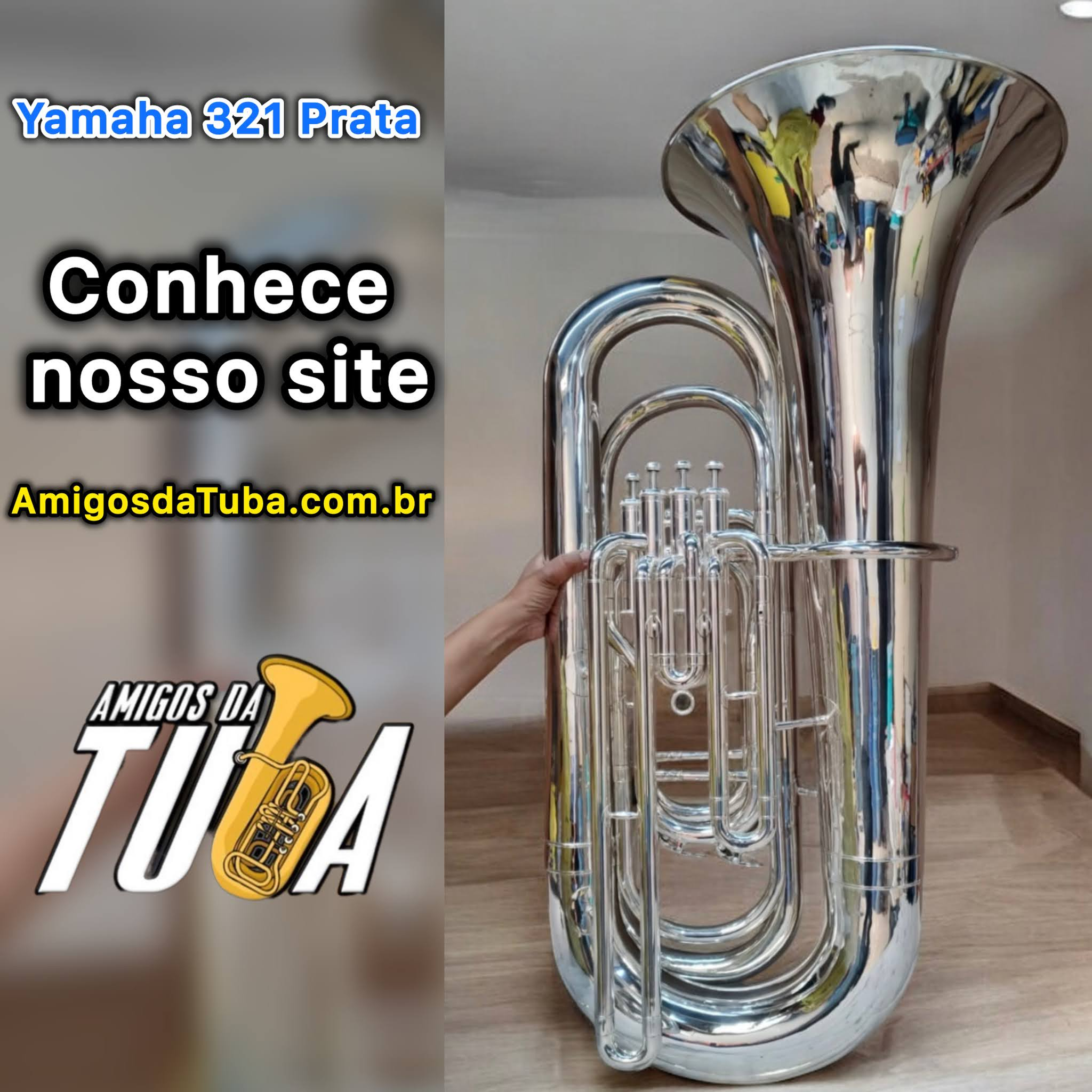 Tuba Yamaha 321 Silver 4 Pistos