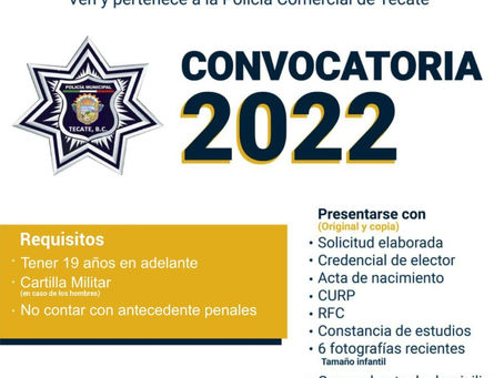 El Gobierno Muncipal de Tecate y el Departamento de Policía Municipal, reiteran el interés