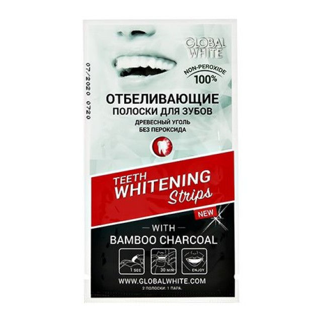 Миниатюра: GLOBAL WHITE ПОЛОСКИ ОБЕЛИВАЮЩИЕ TEETH WHITENING Strips