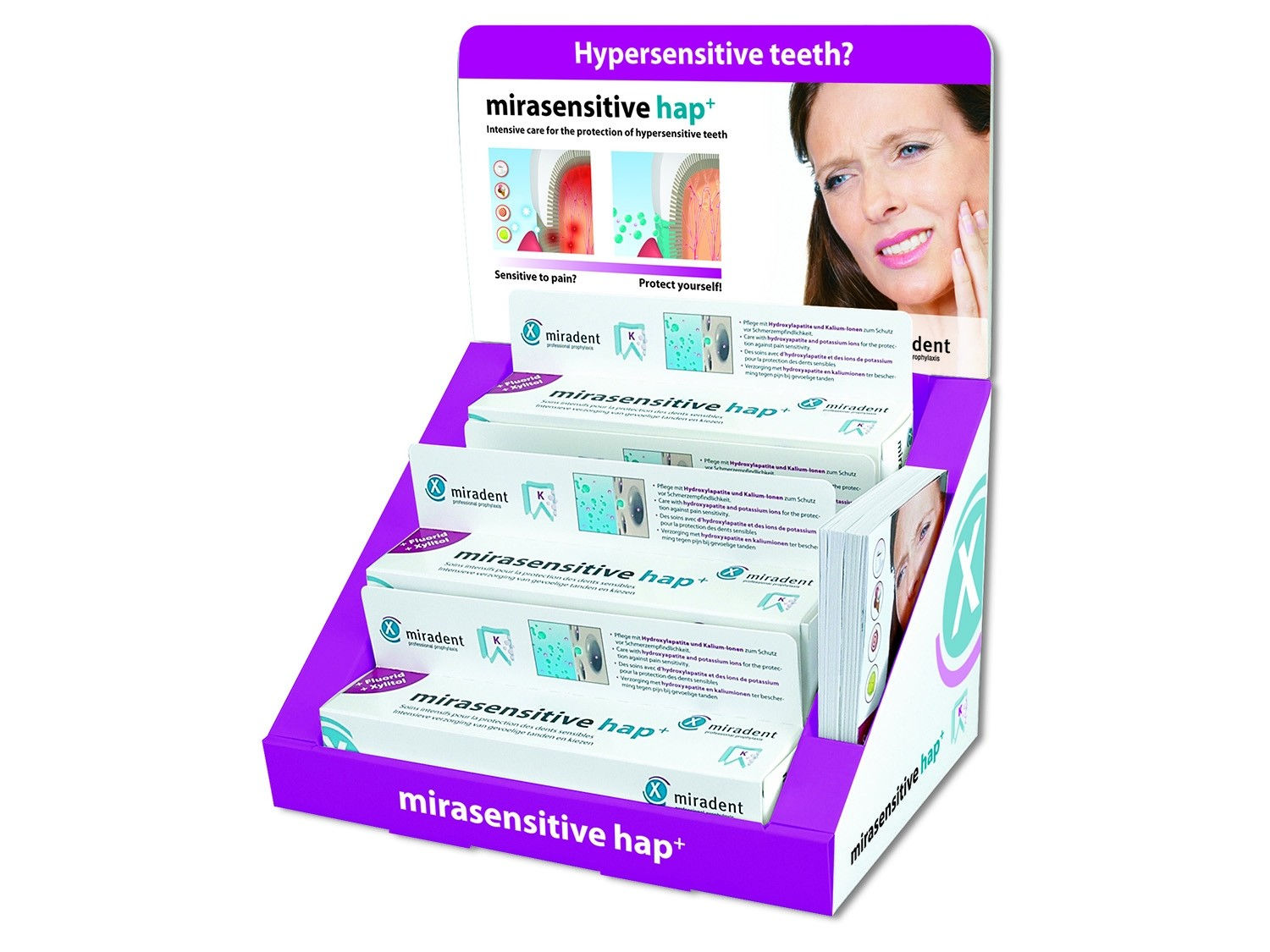 Зубная паста Miradent mirasensitive hap+ стенд (8 шт.)