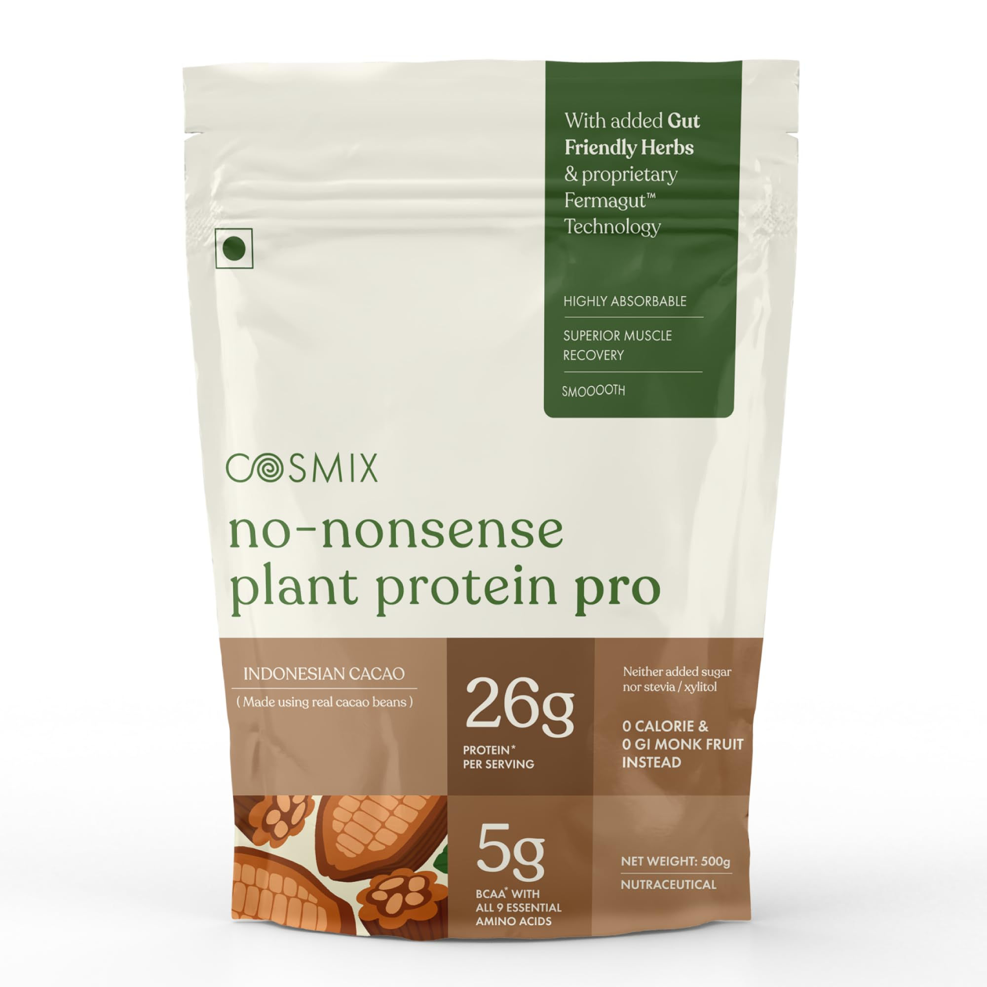 Cosmix No-Nonsense Plant Protein PRO 26g Protein | Yeast Protein & Pea Protei...