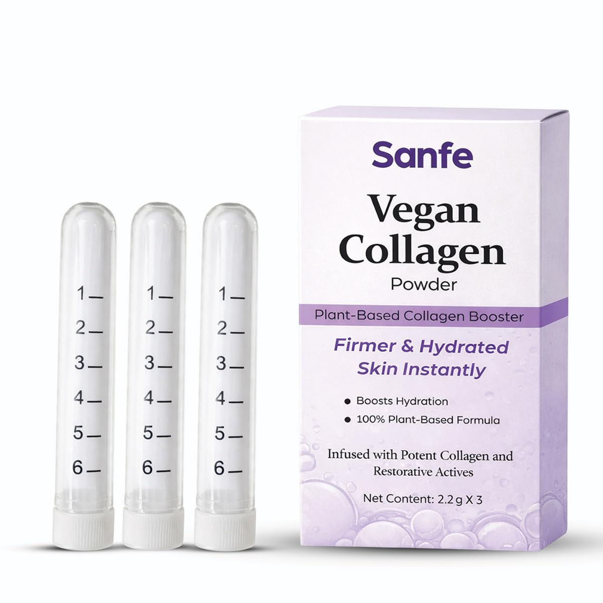 Sanfe Vegan Collagen Powder, Plant-Based Collagen Booster, 75g, Pack of 3, In...