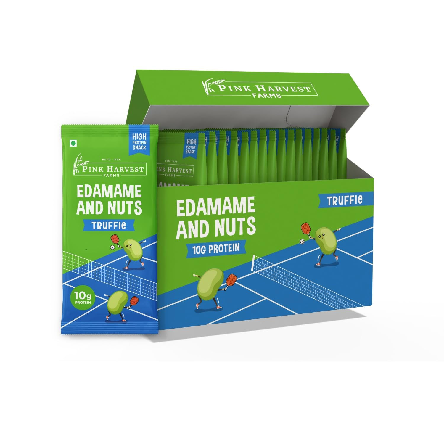 Pink Harvest Farms 10g Protein Edamame and Nuts - Truffle |Gluten Free, Vegan...
