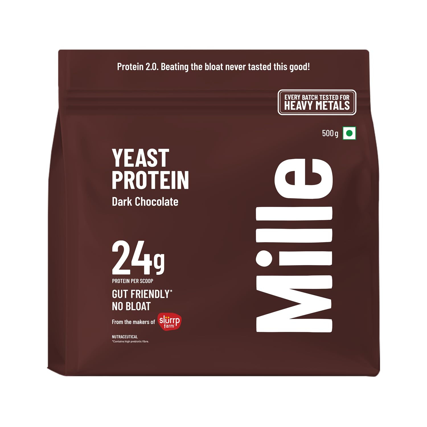 Mille Dark Chocolate Yeast Protein Powder (NEW LAUNCH) | 24g Protein/Scoop | ...