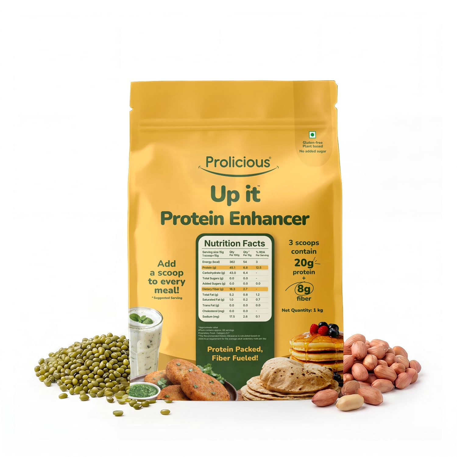 Prolicious Up It | Upgrade Your Meals with Natural Protein & Fibre | 20g Plan...