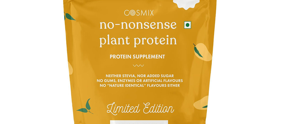 Cosmix No-Nonsense Plant Protein | 23 Protein/Serve, 1Kg | Ratnagiri Mango