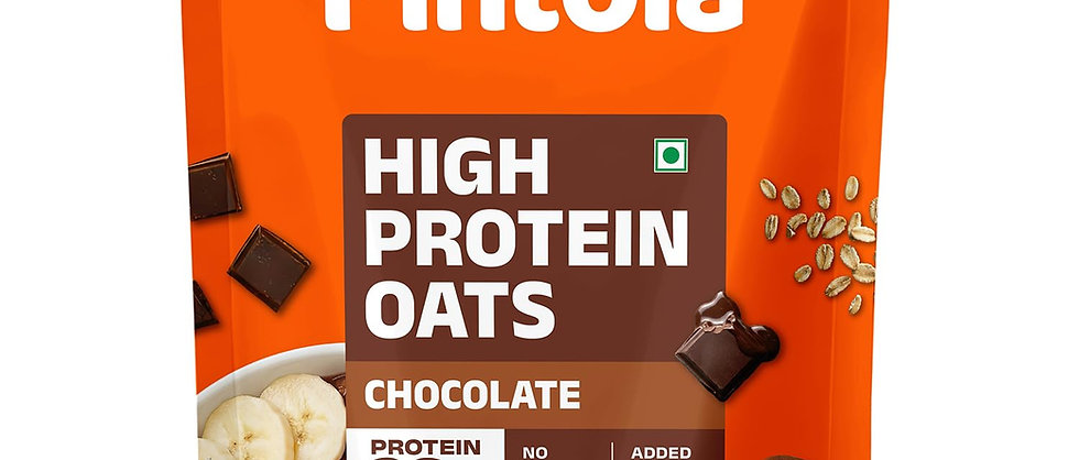 PINTOLA 26g High Protein Oats 1kg, Dark Chocolate, No Refined Sugar, with Alm...