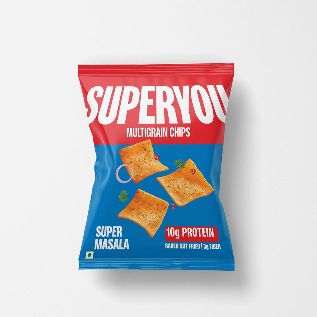 Superyou Multigrain Protein Chips - Super Masala(Pack of 1) | 10g Protein, 3g...