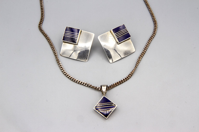 Ray Tracey Knifewing Hallmarked Jewelry Set Sterling And ...