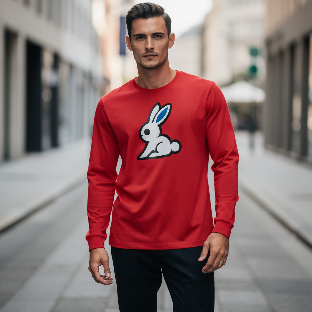 Mens Elijah Long Sleeve Graphic Tee