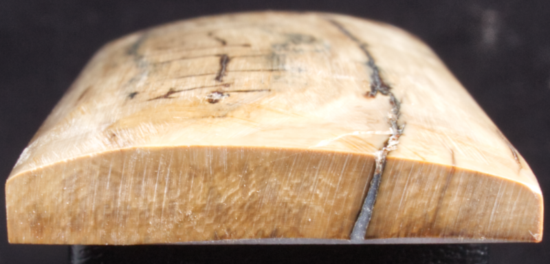 Thumbnail: 4.75" x 1.6" Single Stabilized Mammoth Tusk Bark Scale 251317