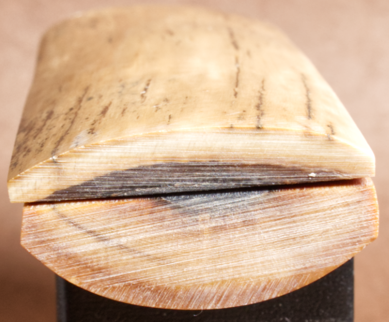 Thumbnail: 5.1" x 1.6" Stabilized Mammoth Tusk Bark Scales 260659